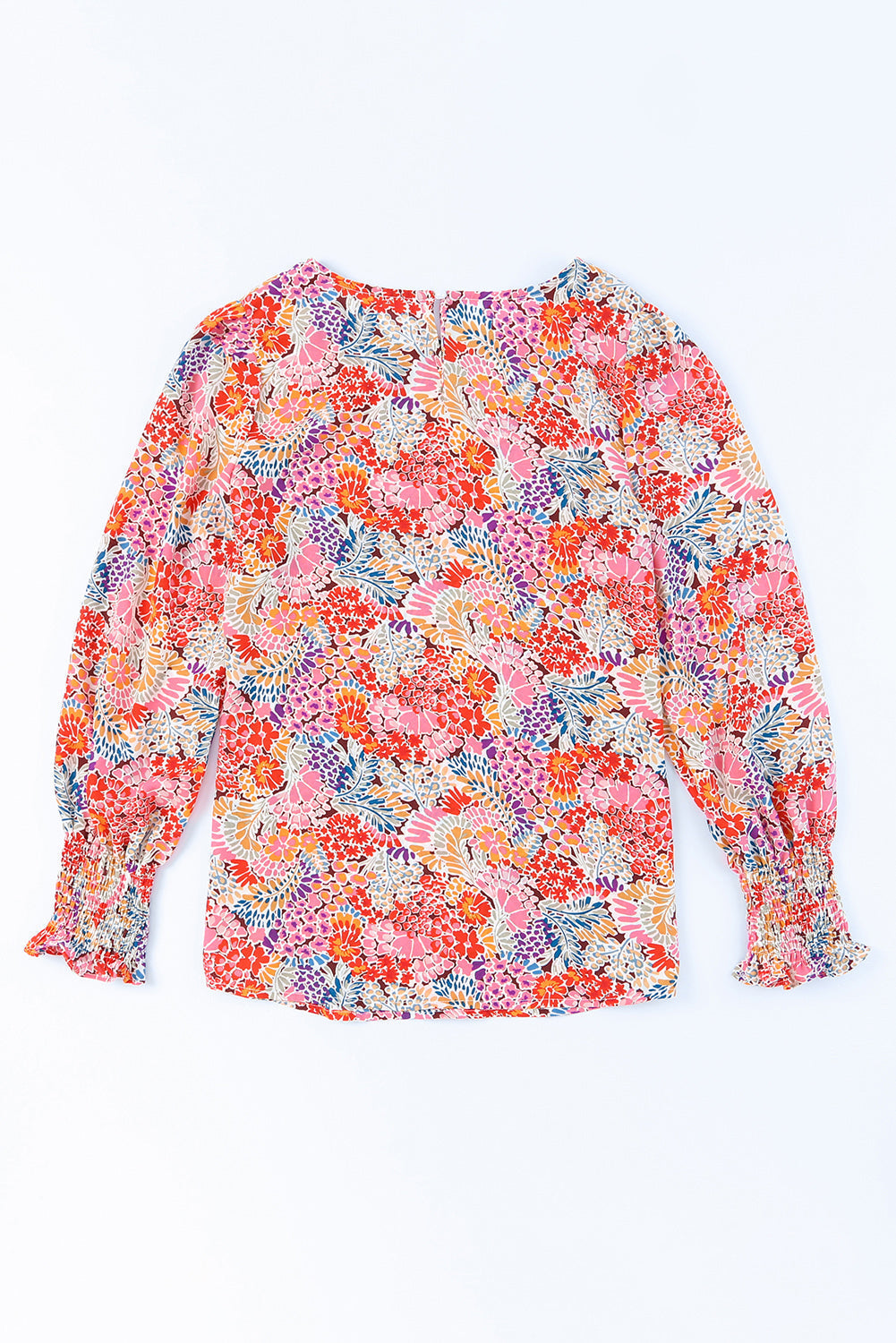 Blouse for Women Balloon Sleeve Floral-Print