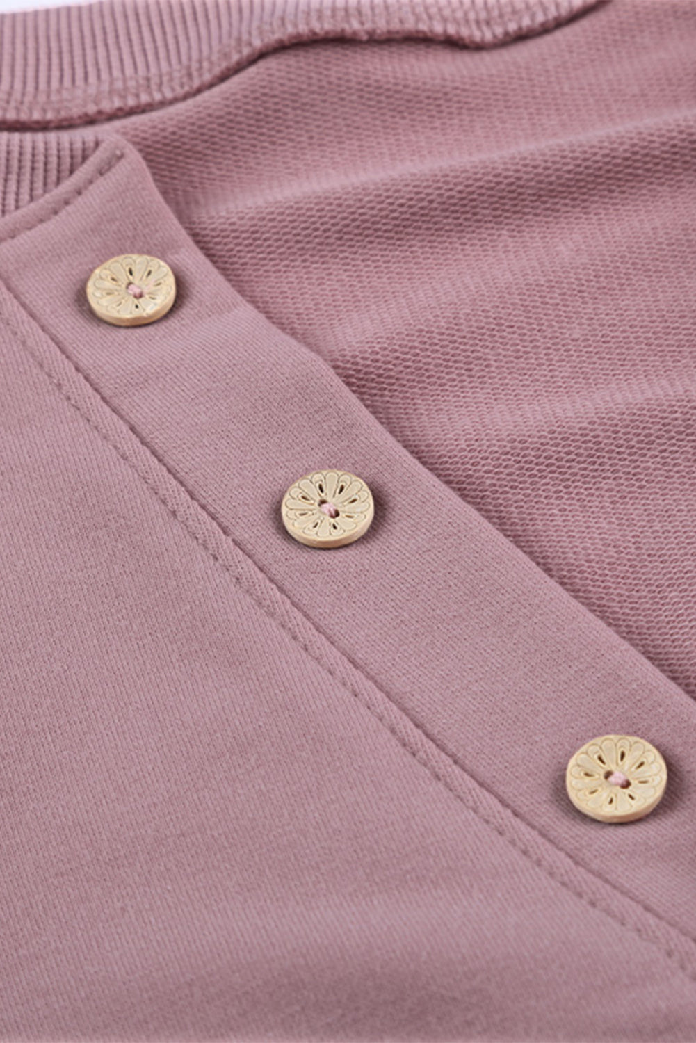 Women's Top Featuring Women Pink Button-Front V Neck Cotton Relaxed Fit