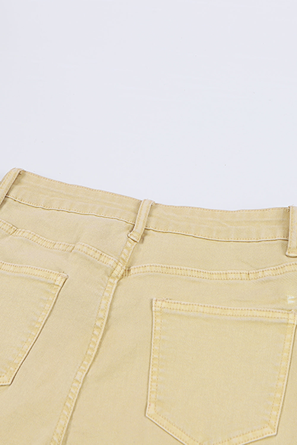 Women's Jeans Featuring Raw Edge Mid Waist Flared