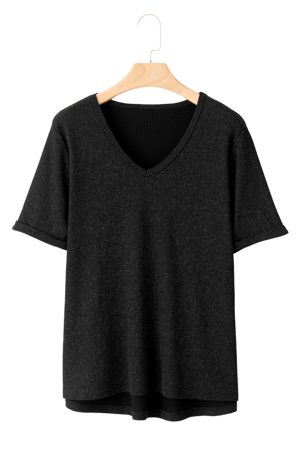 Women's Tee Featuring High Low Cuffed