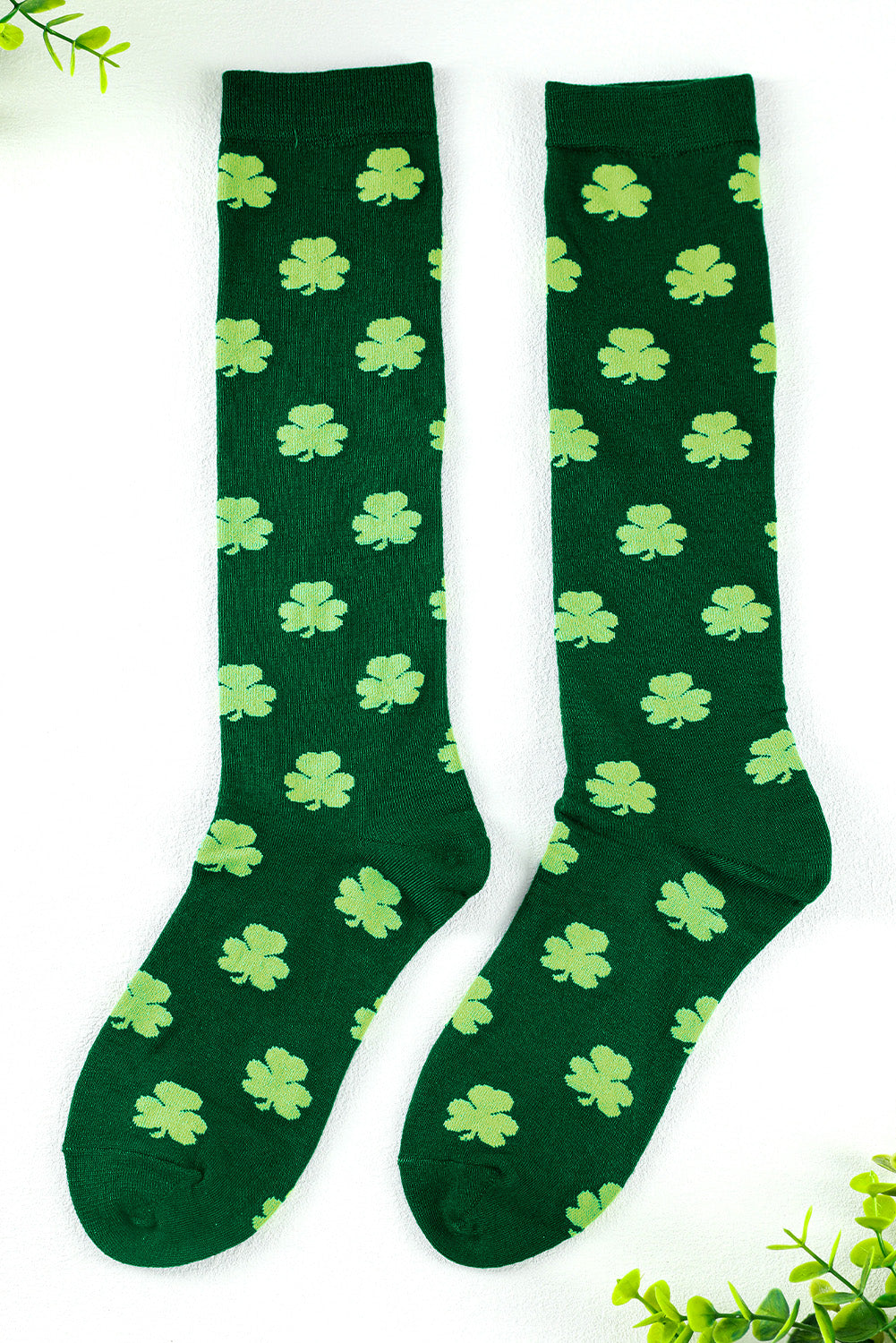 Clover St Patricks Print Tube Socks