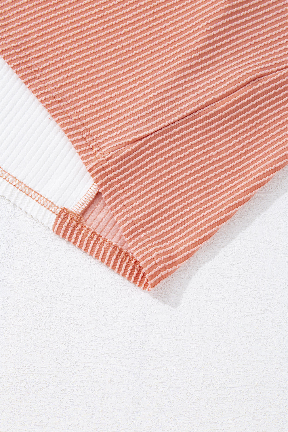 Colorblock Corded Long-Sleeved Top Style