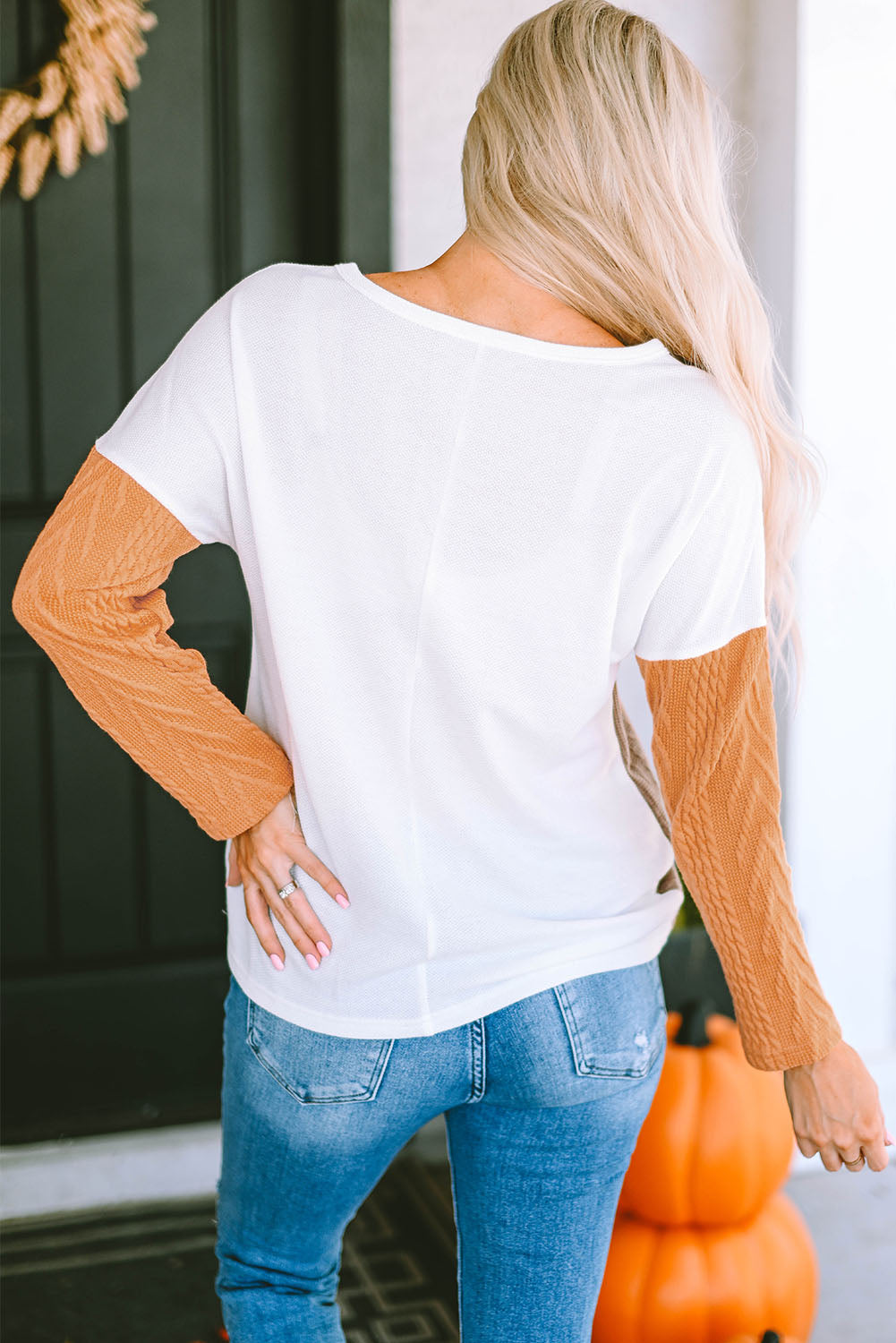 Knit Top for Women Long-Sleeve Chest