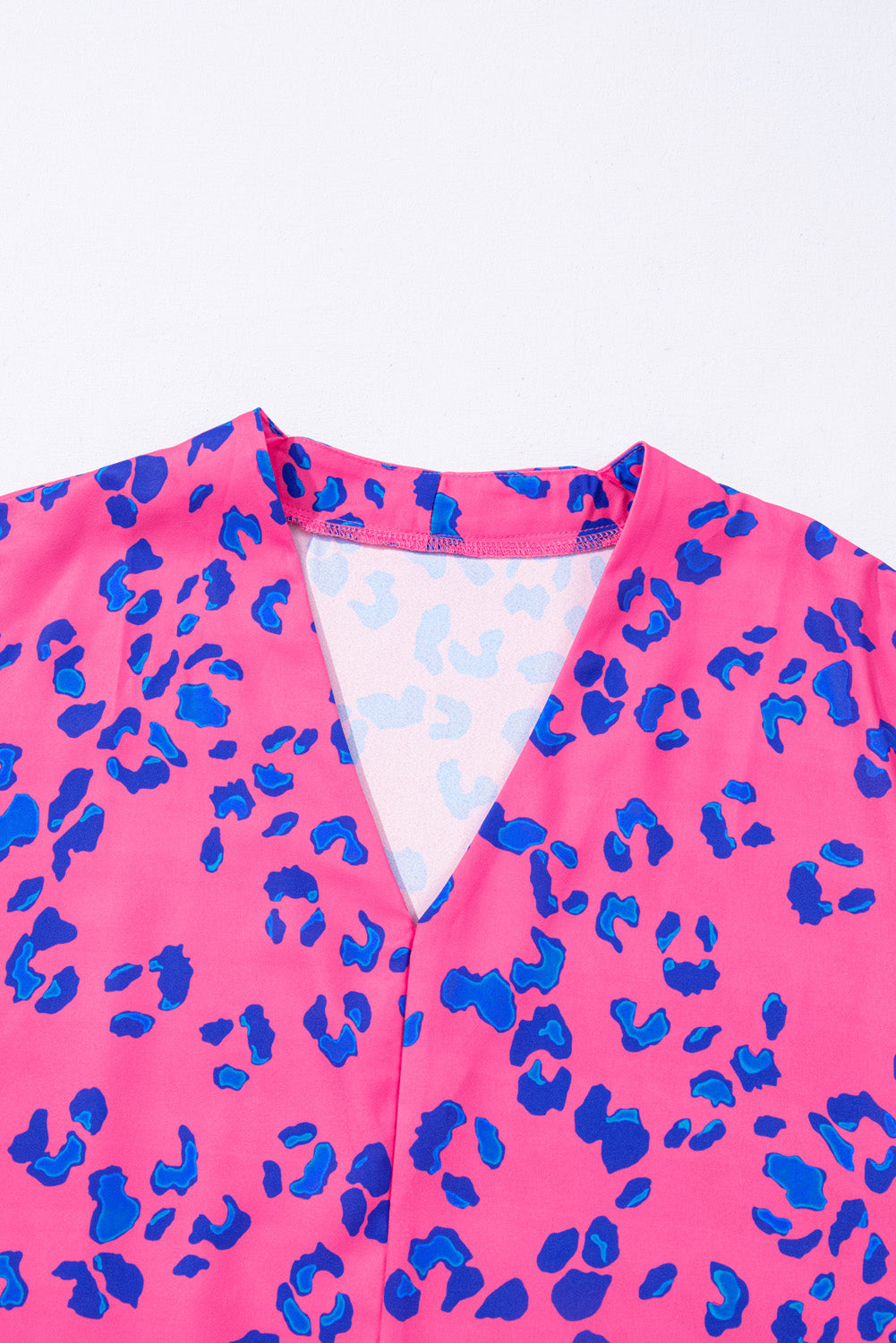 Women's Print Plus Size Contrast Leopard-Print Blouse