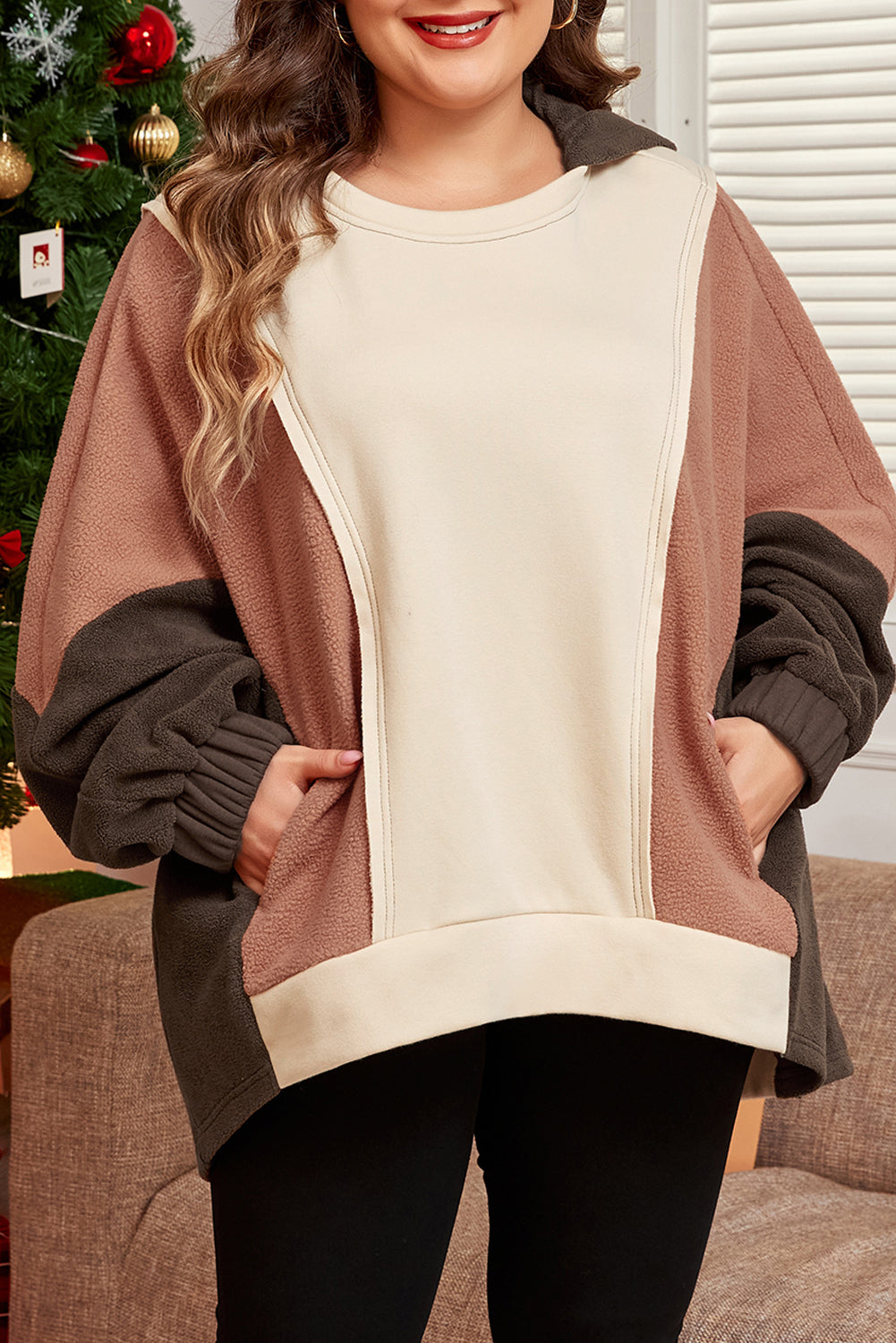 Women's Exposed Seam Plus Size Hoodie