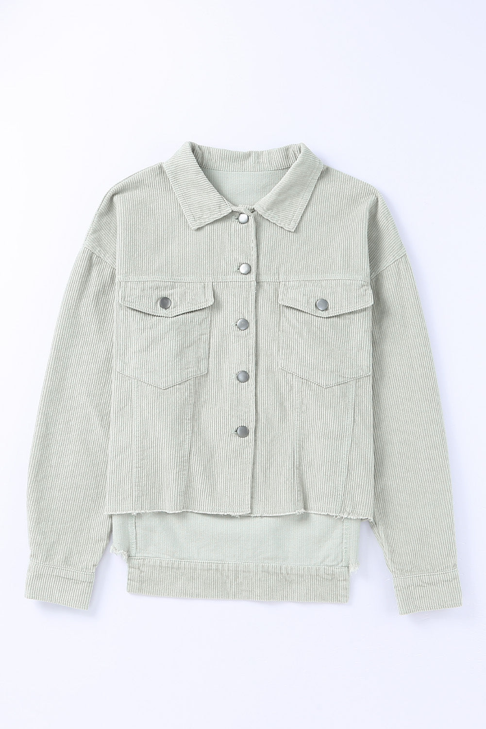 Women's Jacket with Raw-Edge Flap Cropped