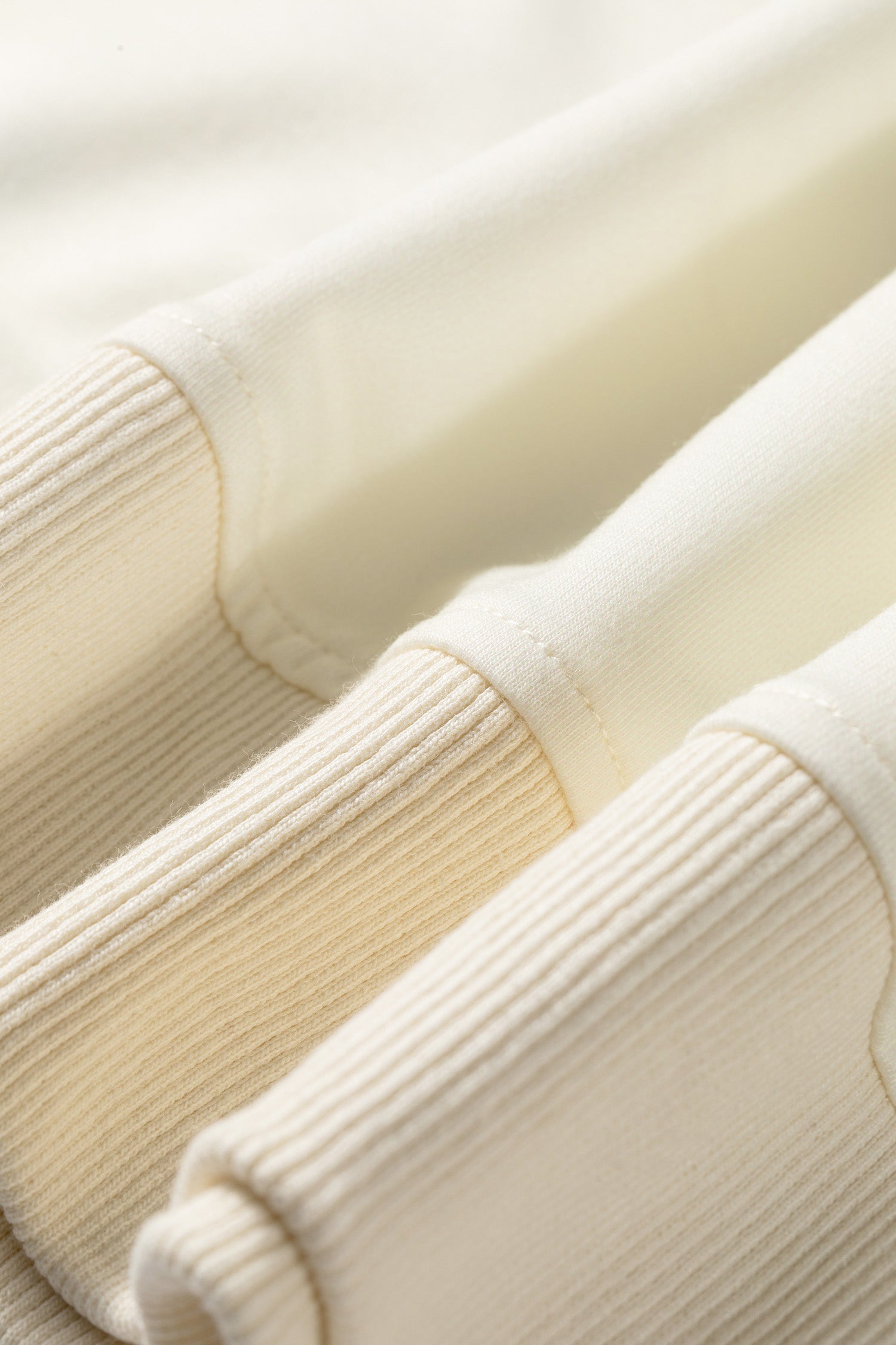 Crossed Polka-Dot Print Seam Detail Oversize Tee in Beige