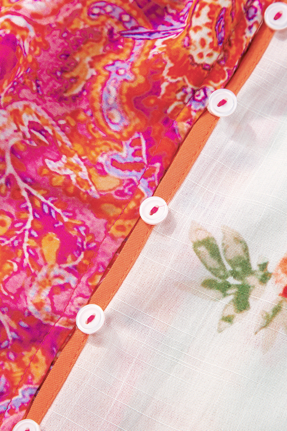 Women's Floral-Print Button-Front Bohemian Blouse