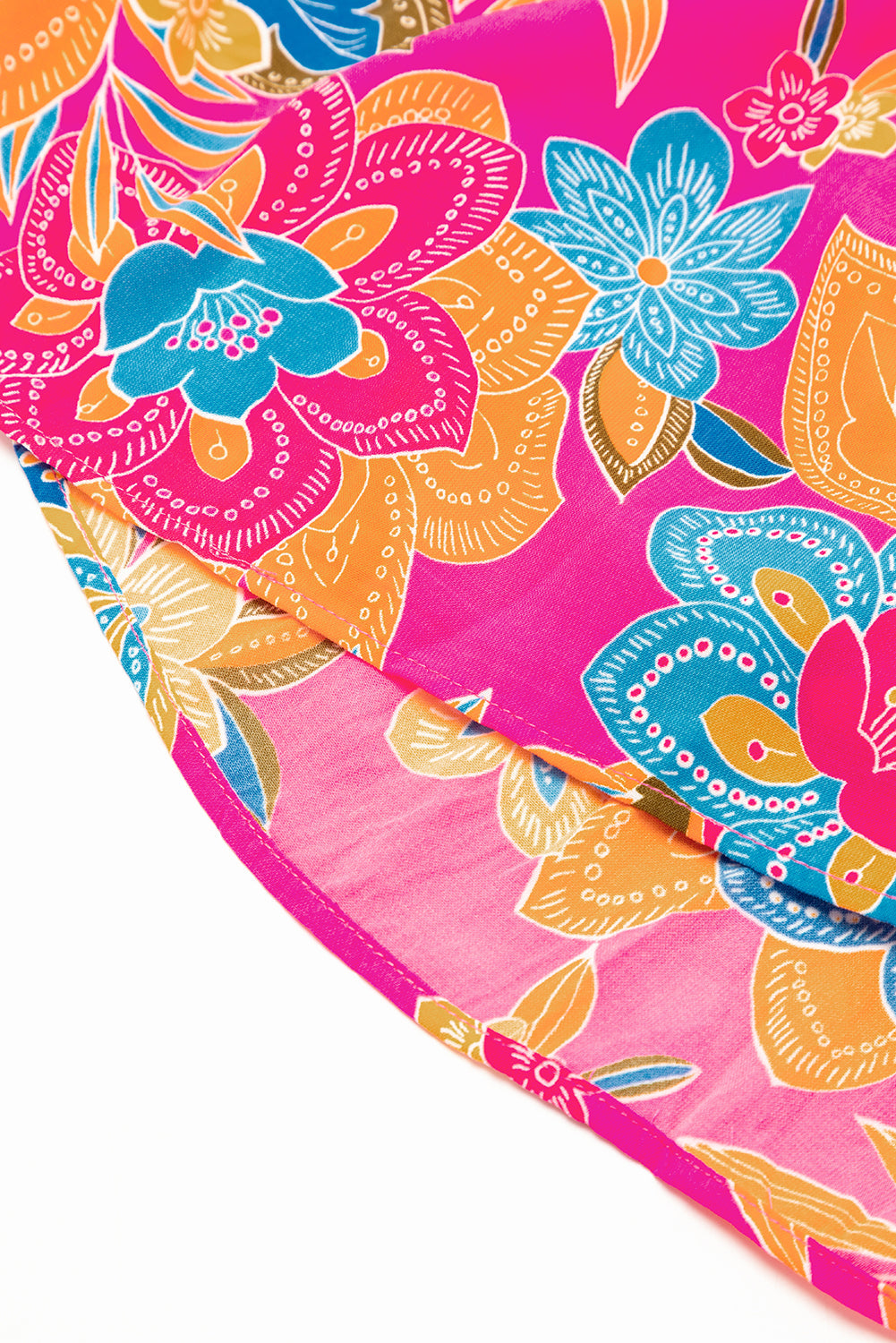 Women's Dress with Floral-Print Ruffle-Trimmed Layered Long Bohemian