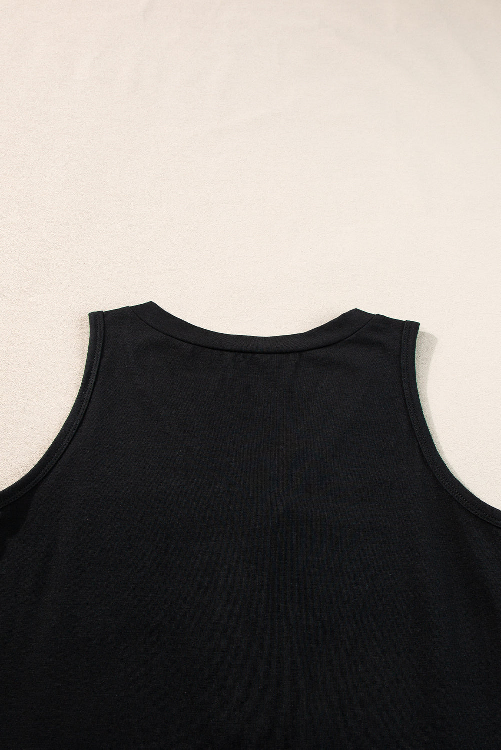 Women's Tank Top Featuring Patched Pocket Half Button