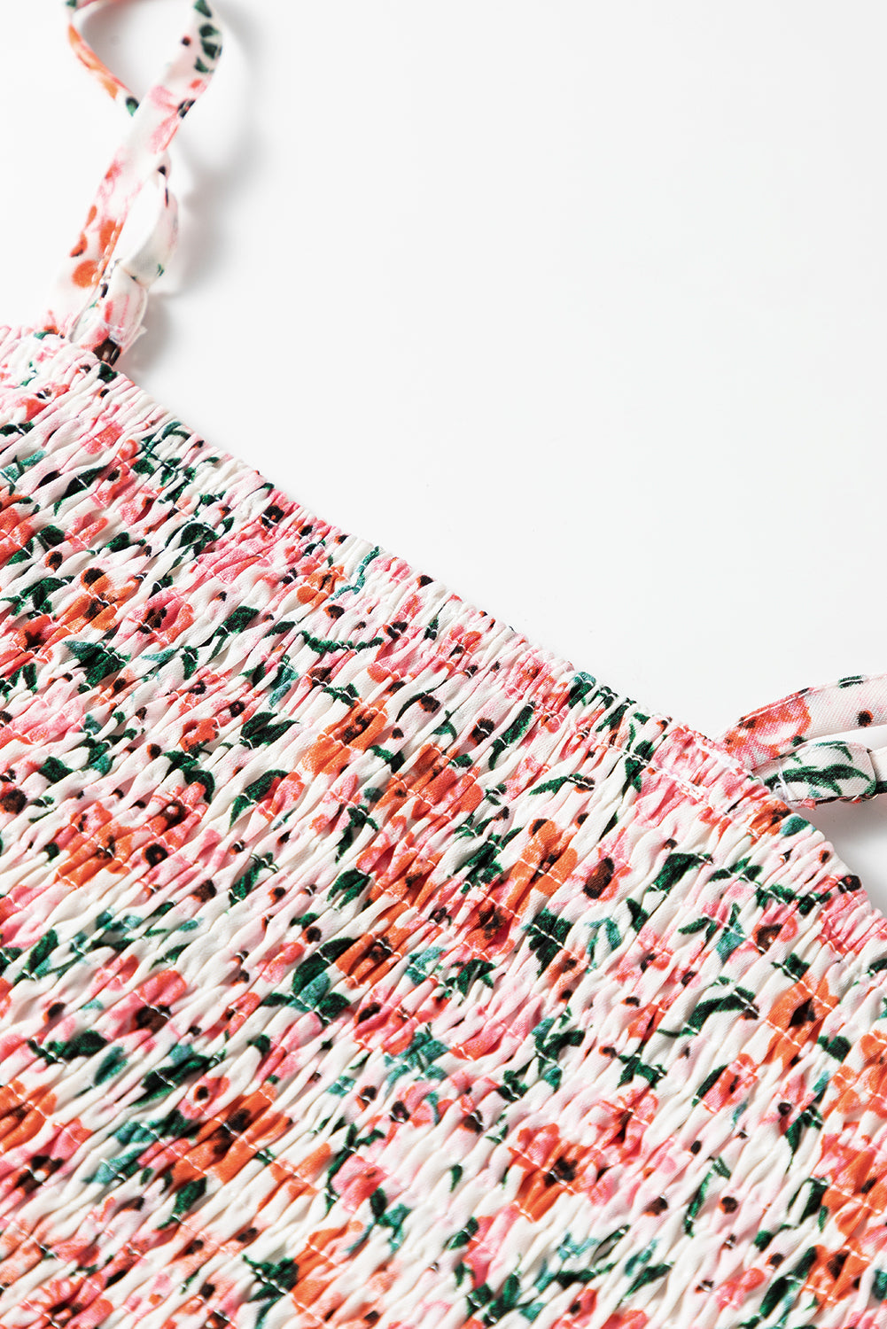 Women's Floral-Print Shirred Ruffle-Trimmed Bohemian Maxi Dress