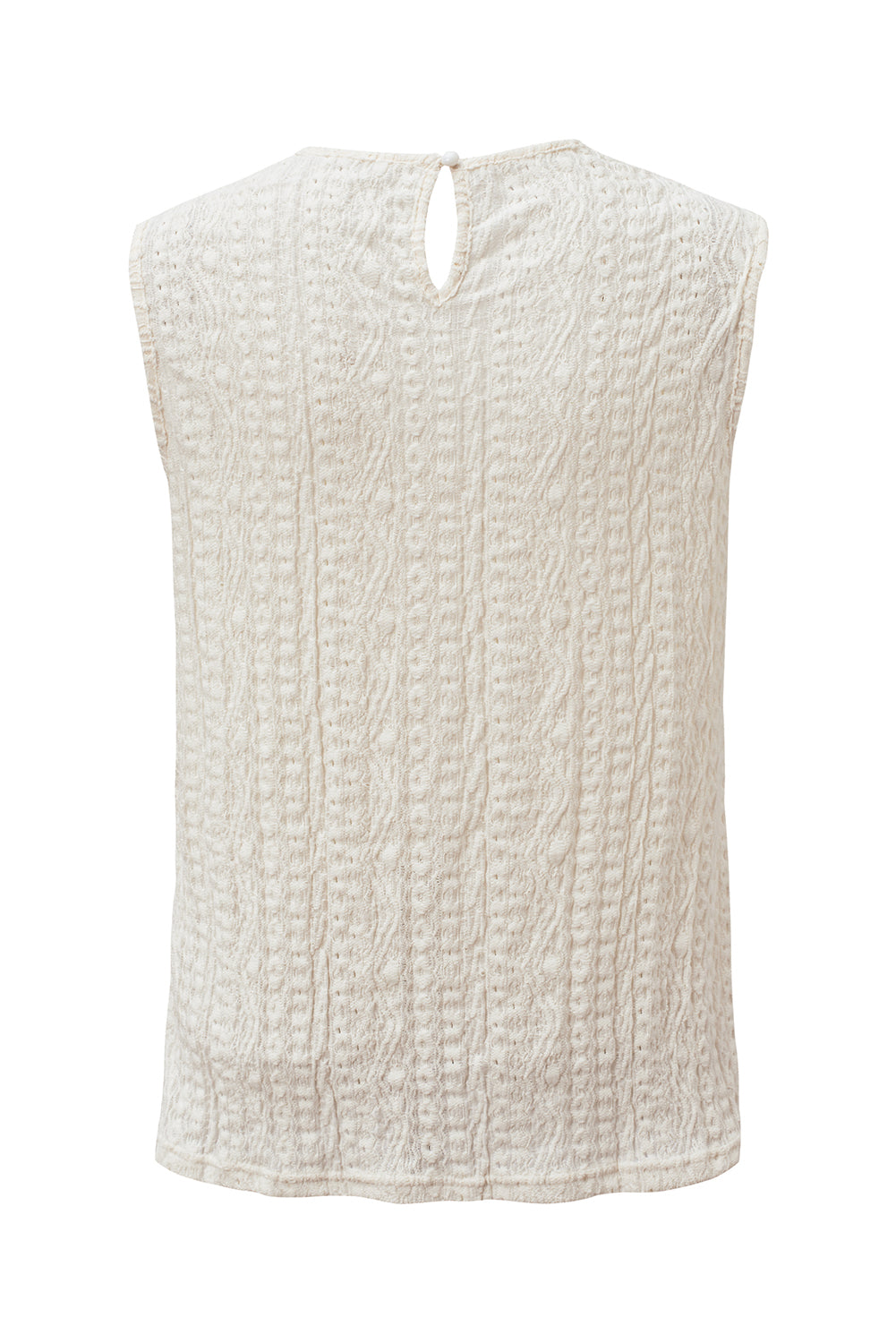 Women's Tank Top with Guipure Lace-Trimmed Crochet
