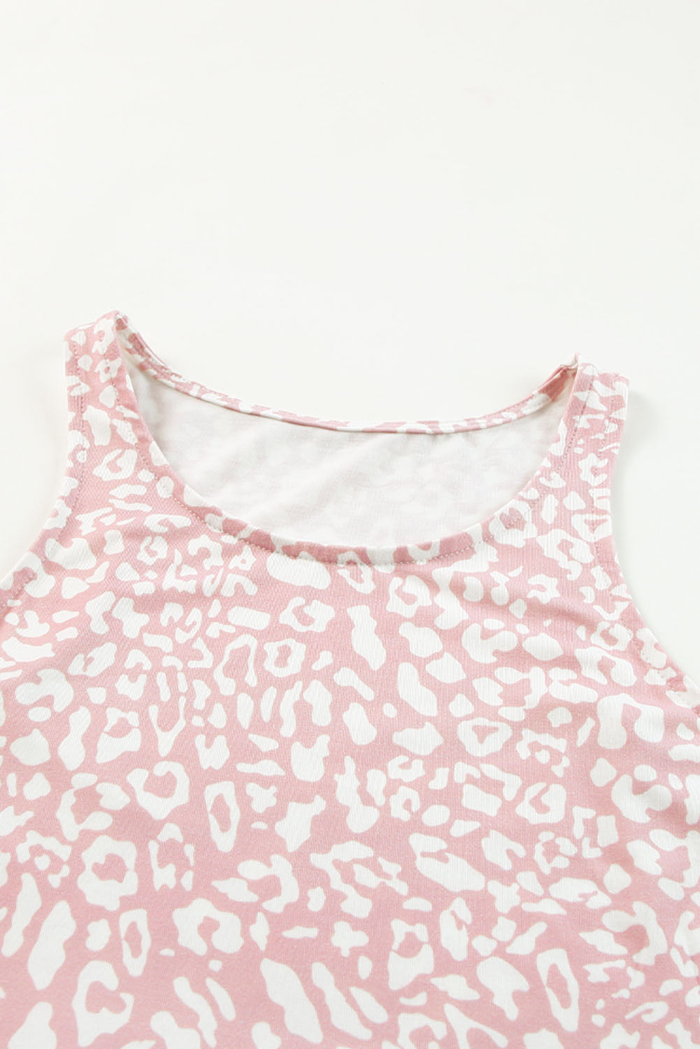Women's Maxi Dress with Leopard-Print Pocket-Detail Sleeveless
