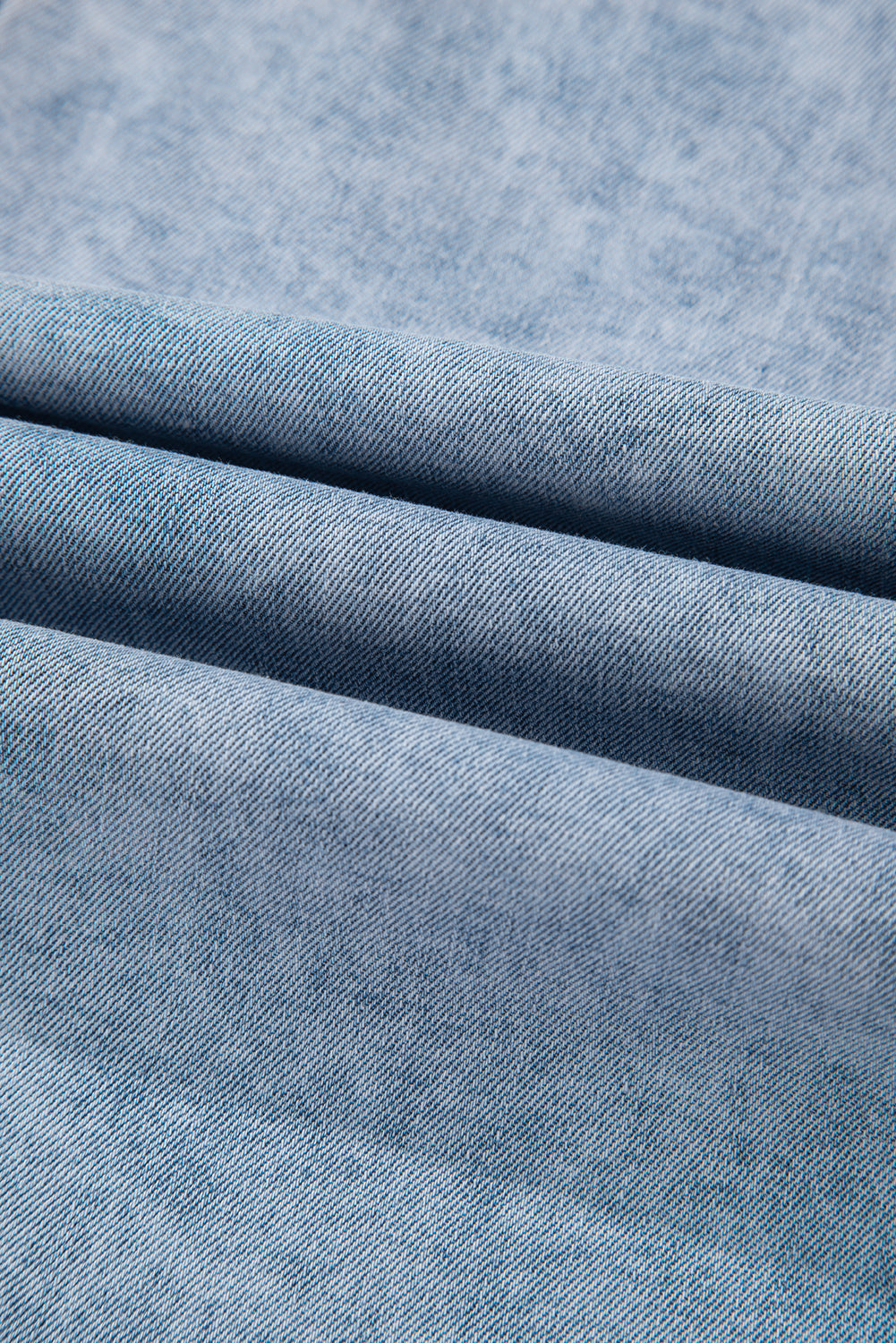 Mineral Wash Denim Frayed U Neck Sleeveless Top
