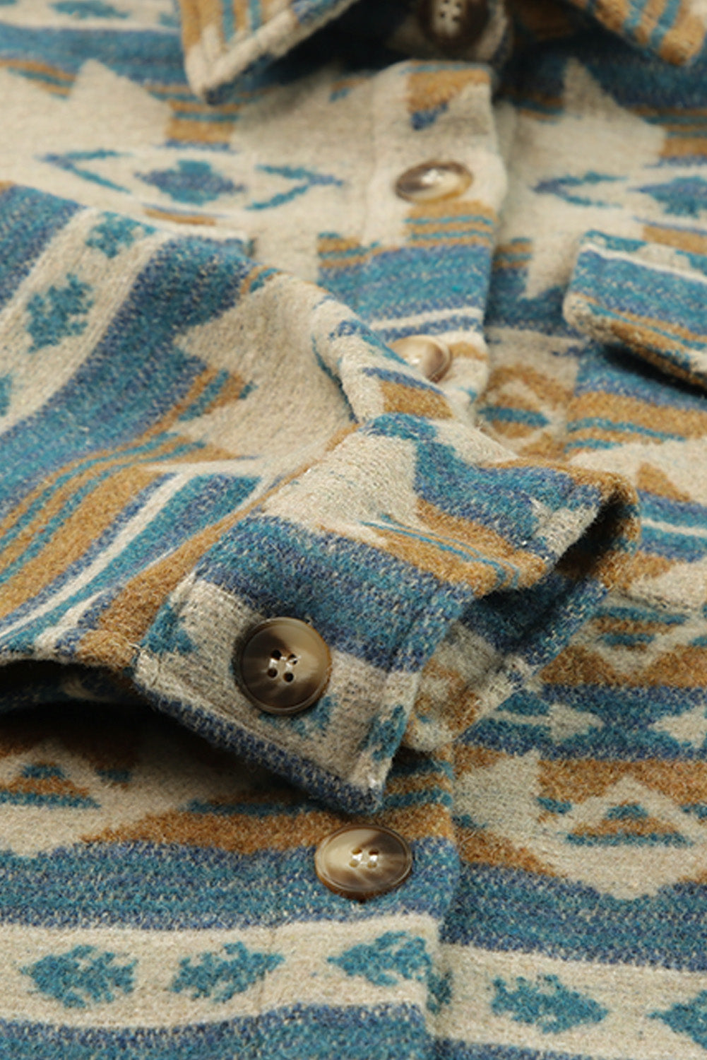 Women's Aztec-Pattern Button Shacket