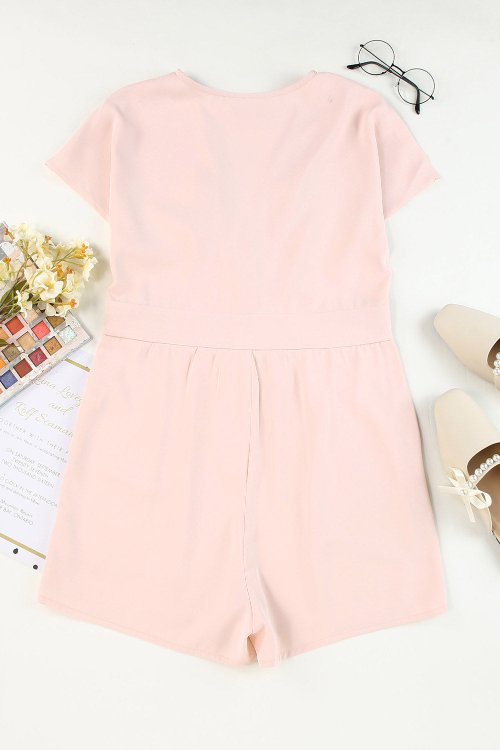 Romper for Women High-Rise Deep V Neck