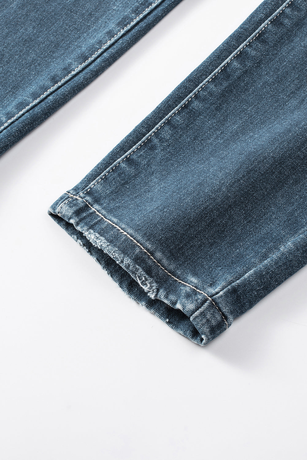 Women's Jeans Featuring Distressed Ripped Slim-Fit