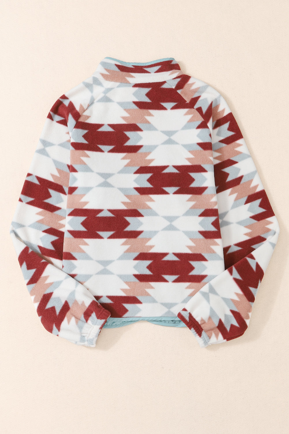 Women's Zipper Fleece Western Aztec Jacket