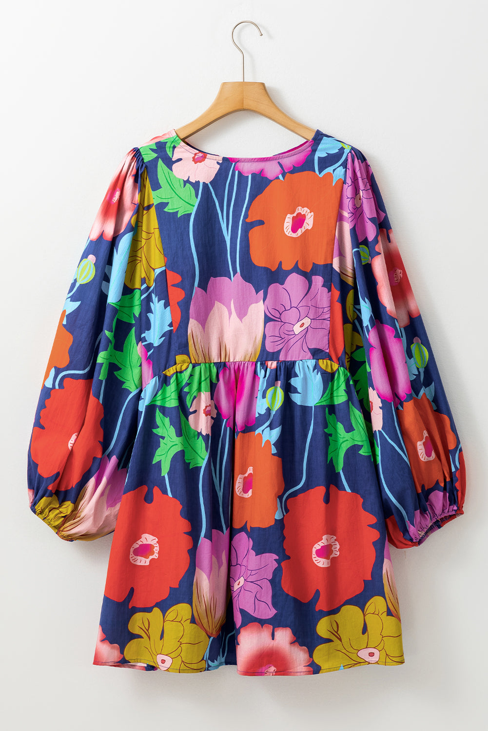 Women's Babydoll Plus Size Floral-Print Dress