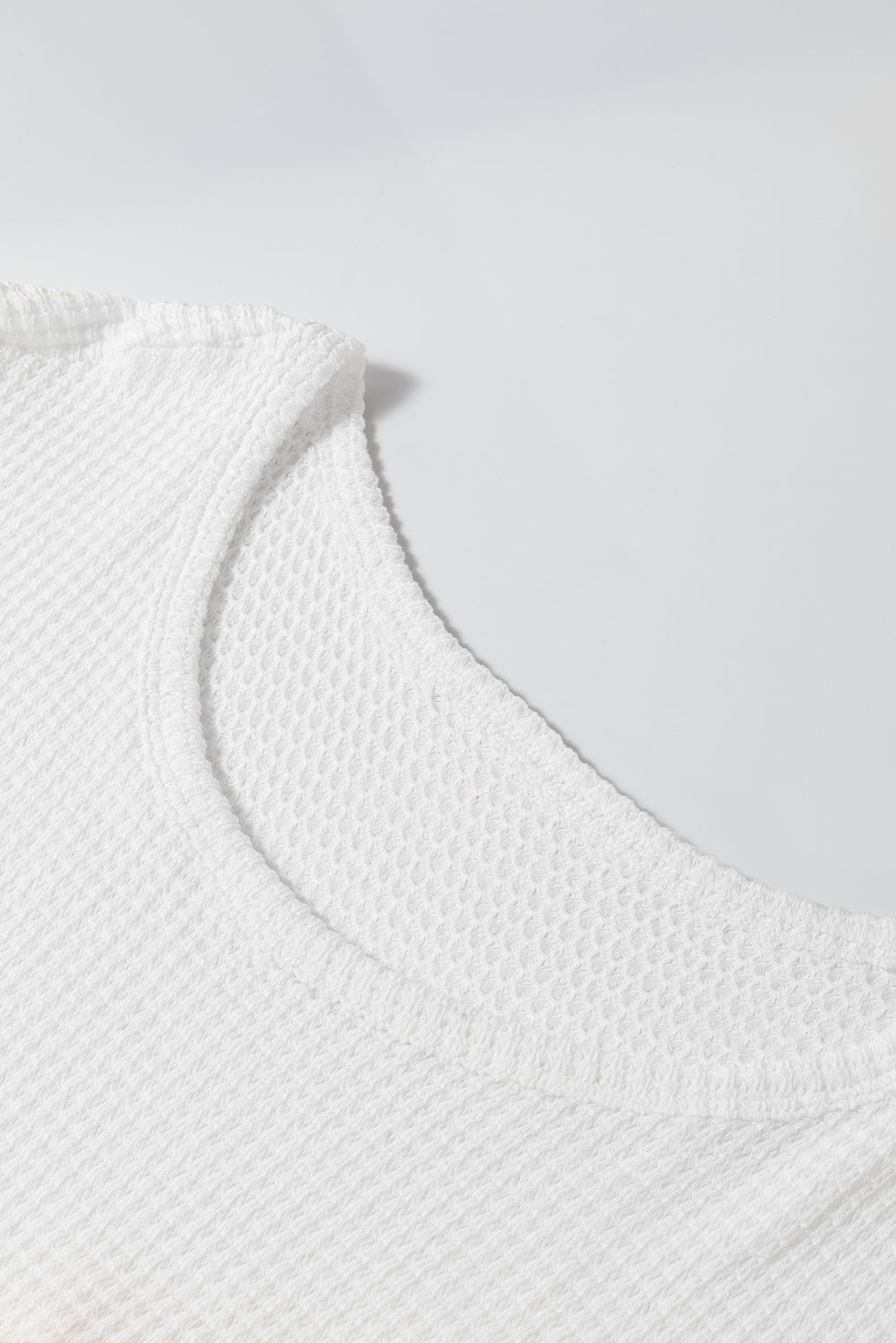 Women's Plus Size Color-Block Waffle Knitted Tee