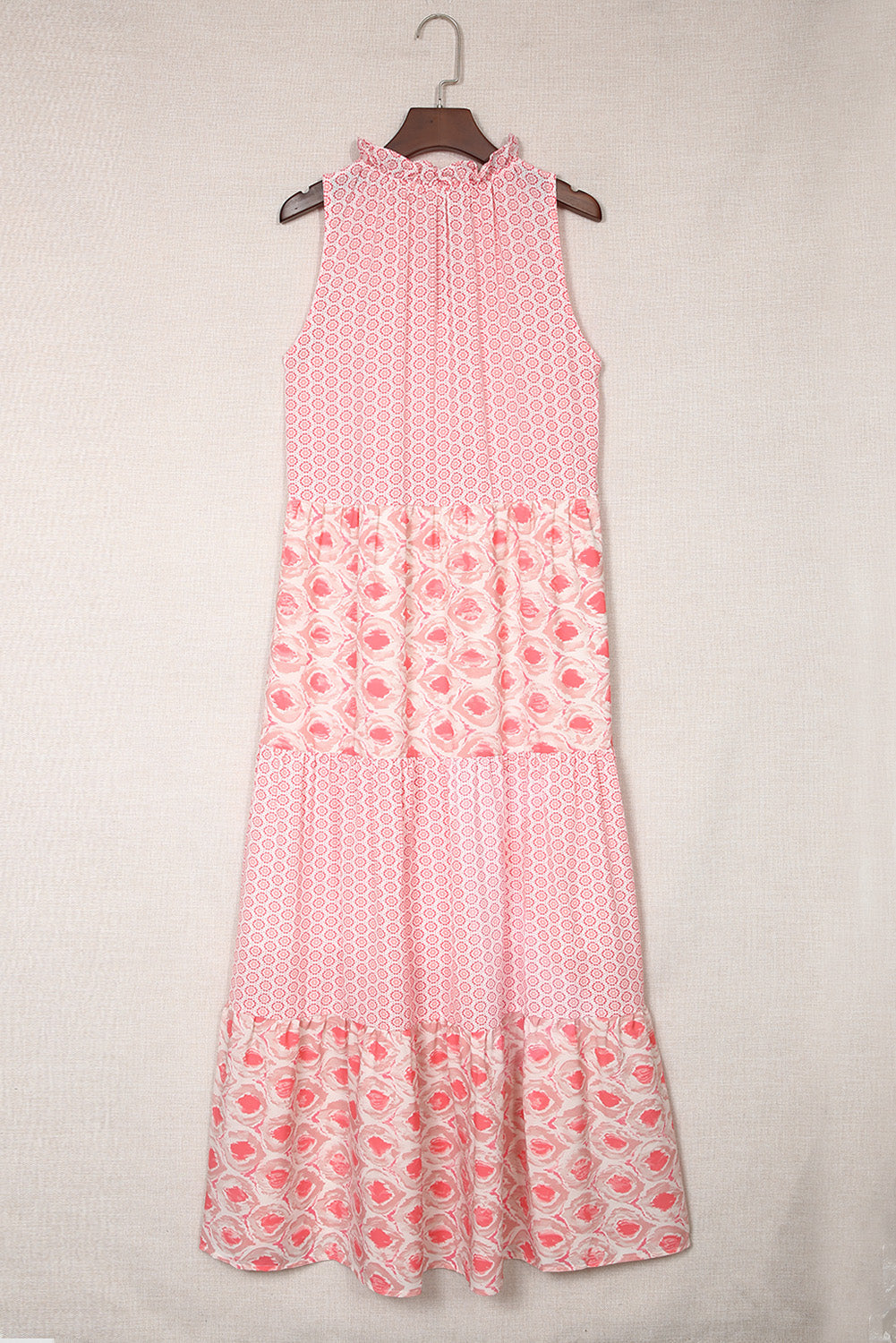Women's Split Neck Sleeveless Maxi Dress