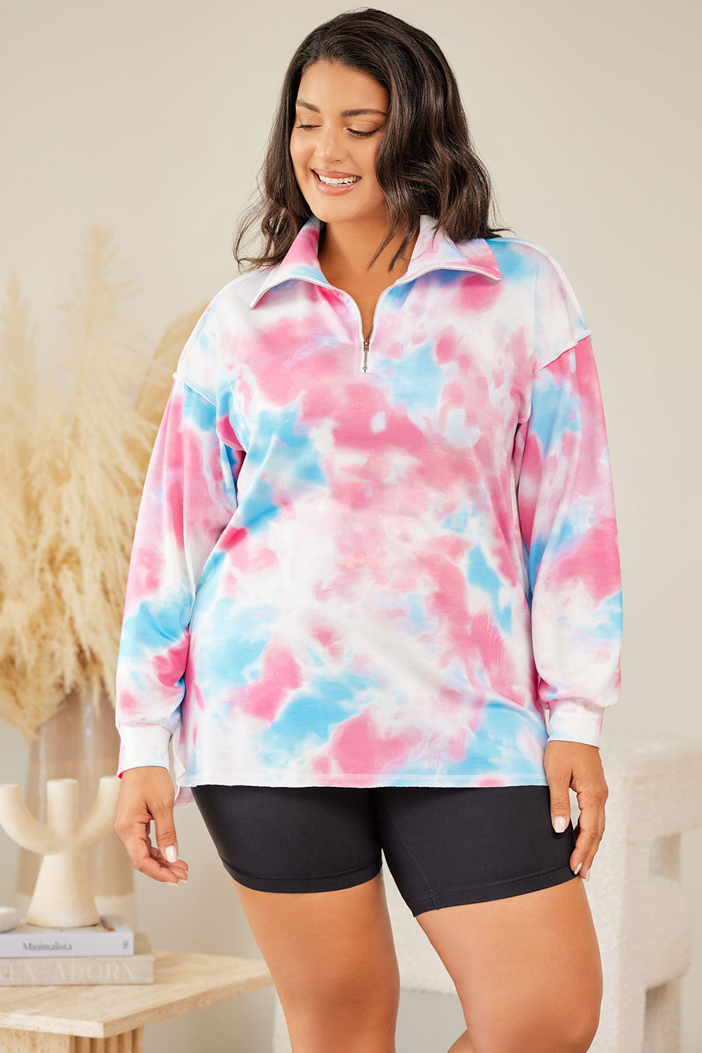 Pullover Sweatshirt for Women Plus Size