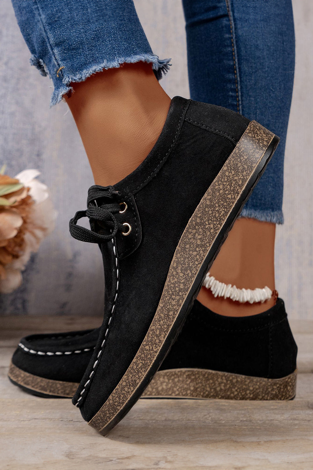 Thick Sole Lace-up Everyday Shoes Style