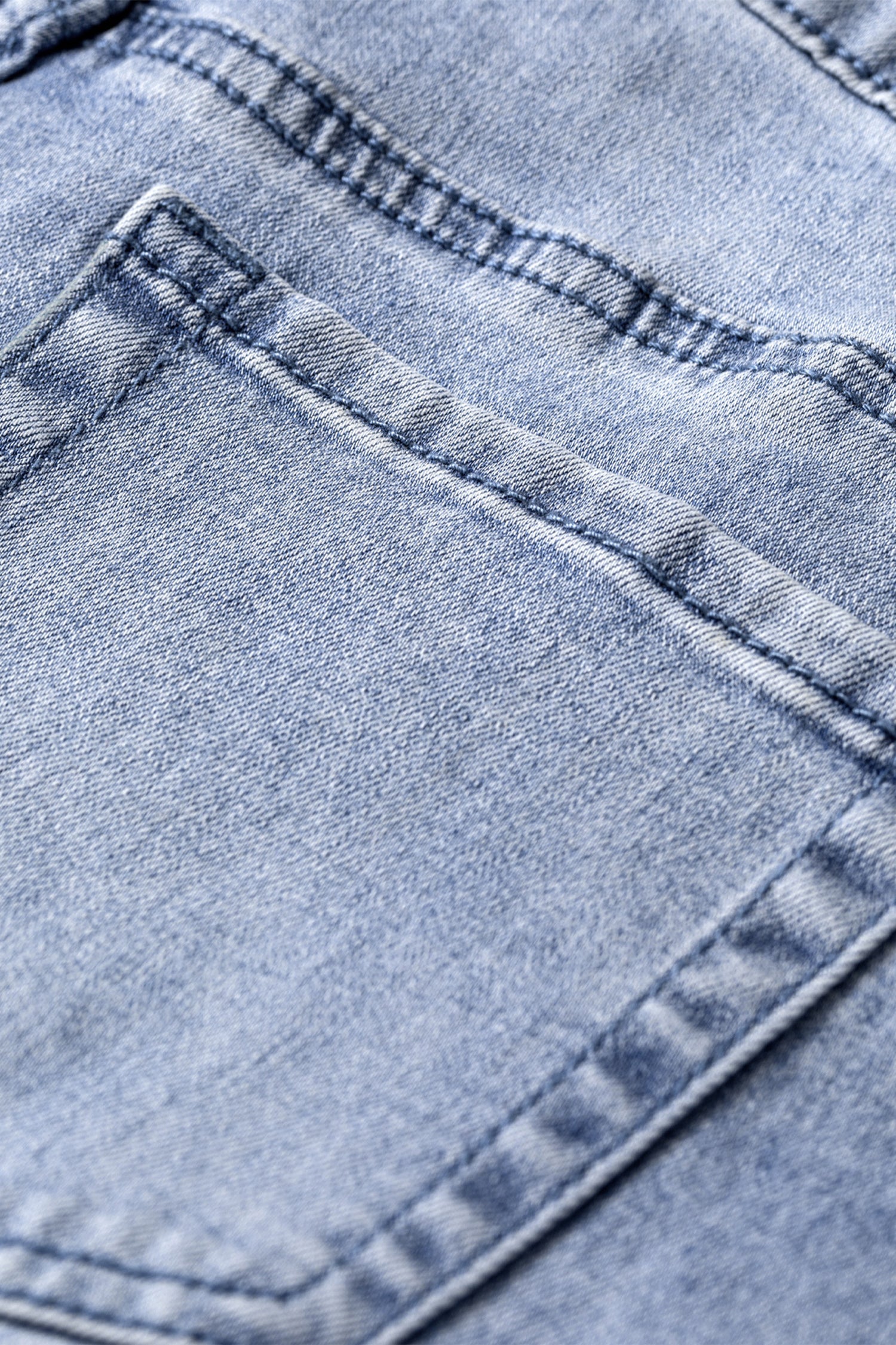Blue Fashion Beau Turn-up Cuffs Womens Loose Jeans
