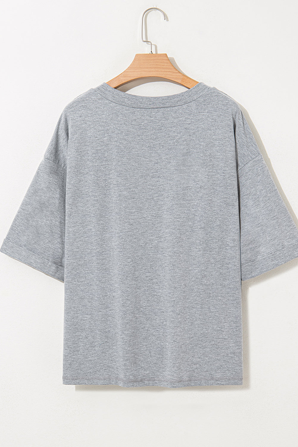 High Raglan Half Sleeve V Neck Oversized T Shirt
