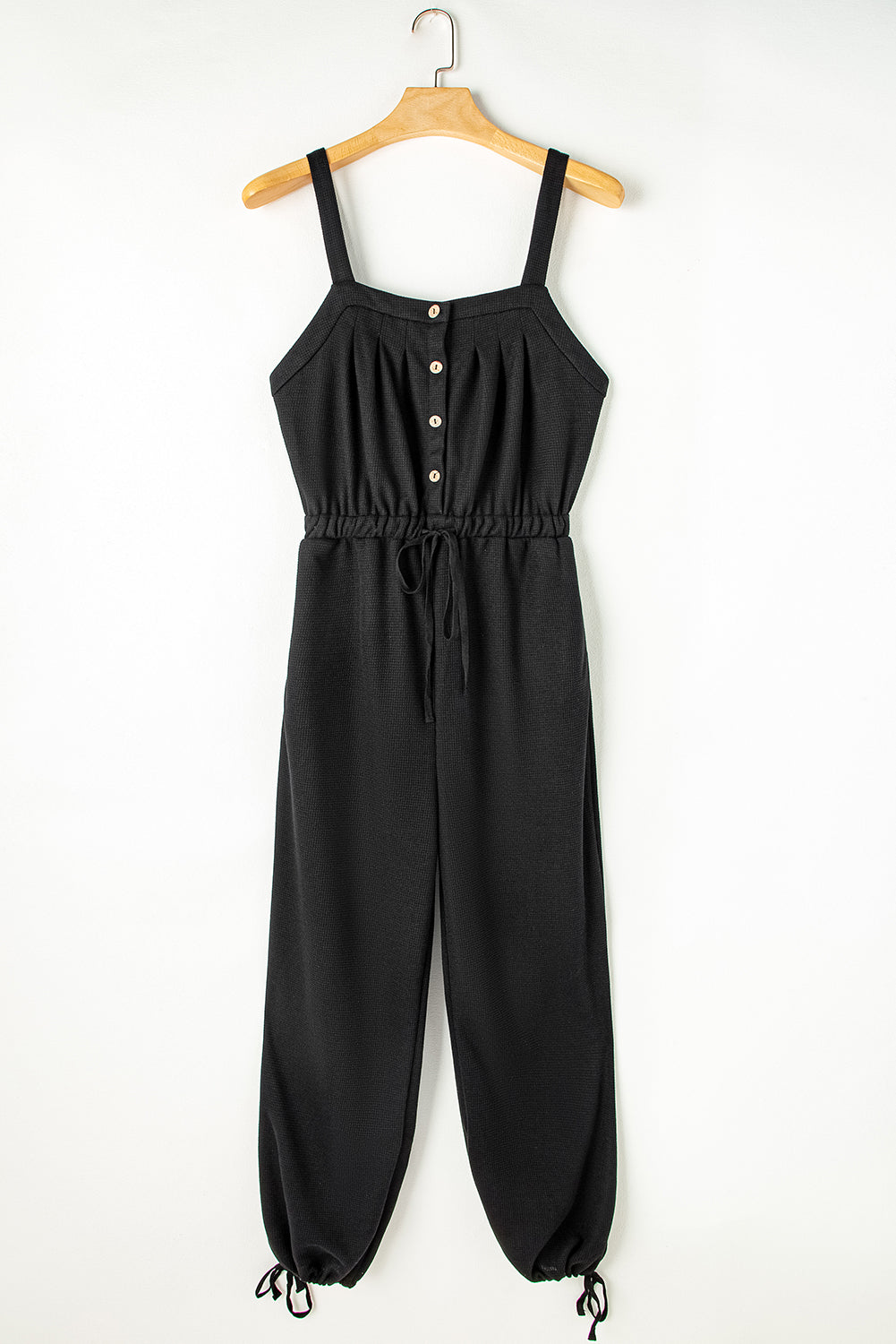 Jumpsuit for Women Button Drawcord Straps
