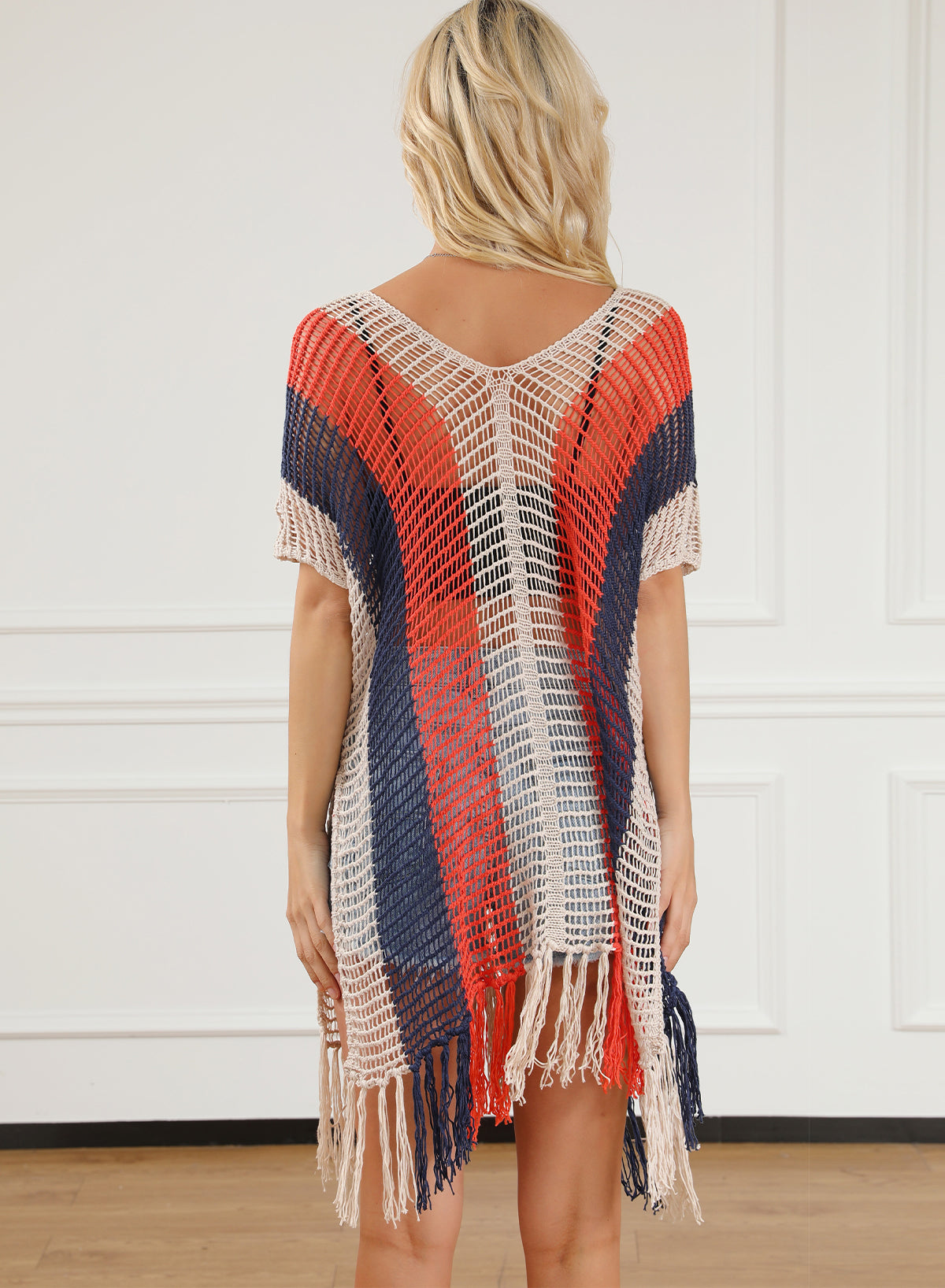 Women's Beach Cover Tassel Crochet Up