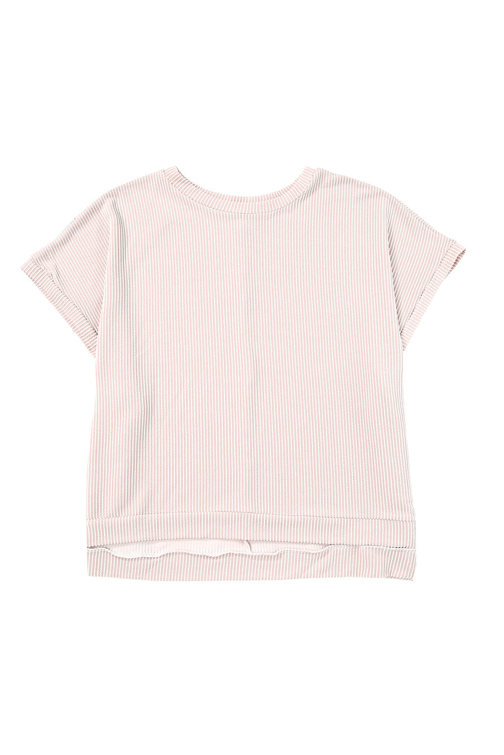 Women's T Shirt with Knitted Tunic Oversized Rib-Knitted