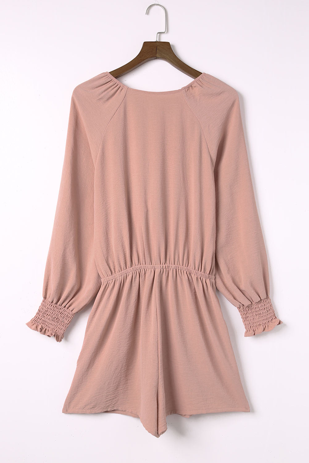 Women's Puff Long-Sleeve Tie Knot-Detail Romper