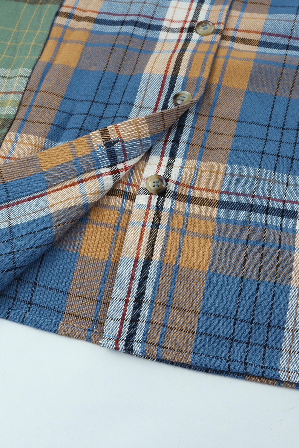 Shacket for Women Chest-Pocket Detail Button Up Plaid