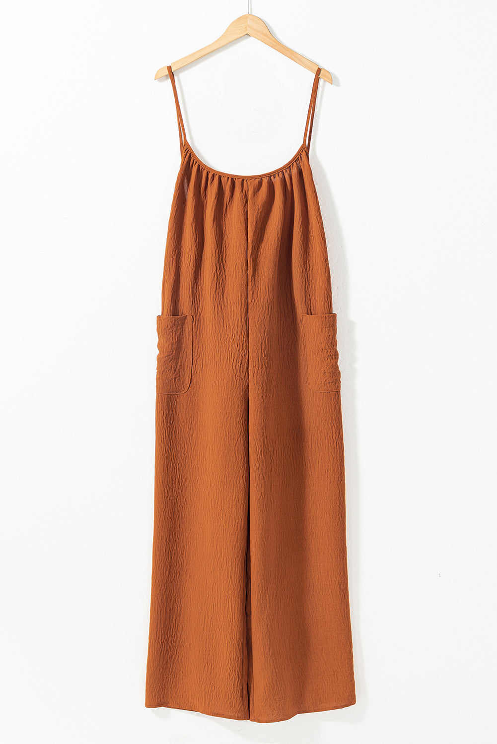 Women's Leg Jumpsuit Featuring Spaghetti Straps Wide