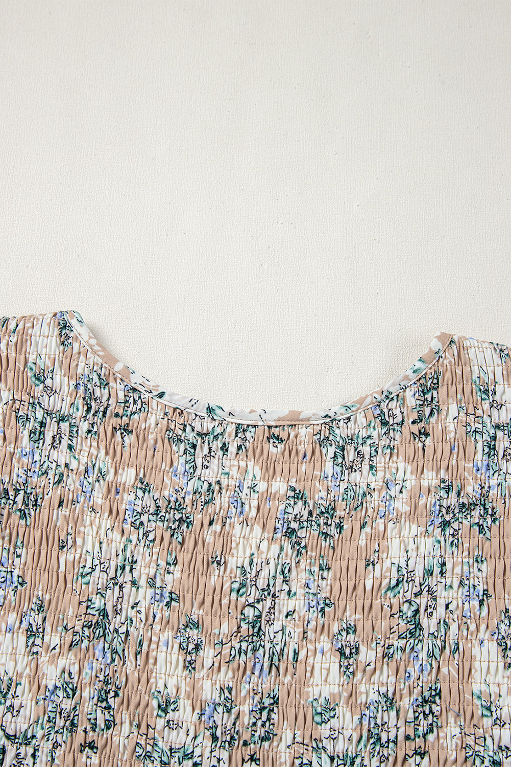 Floral Maple Grove Smocked Puff Sleeve Long Dress