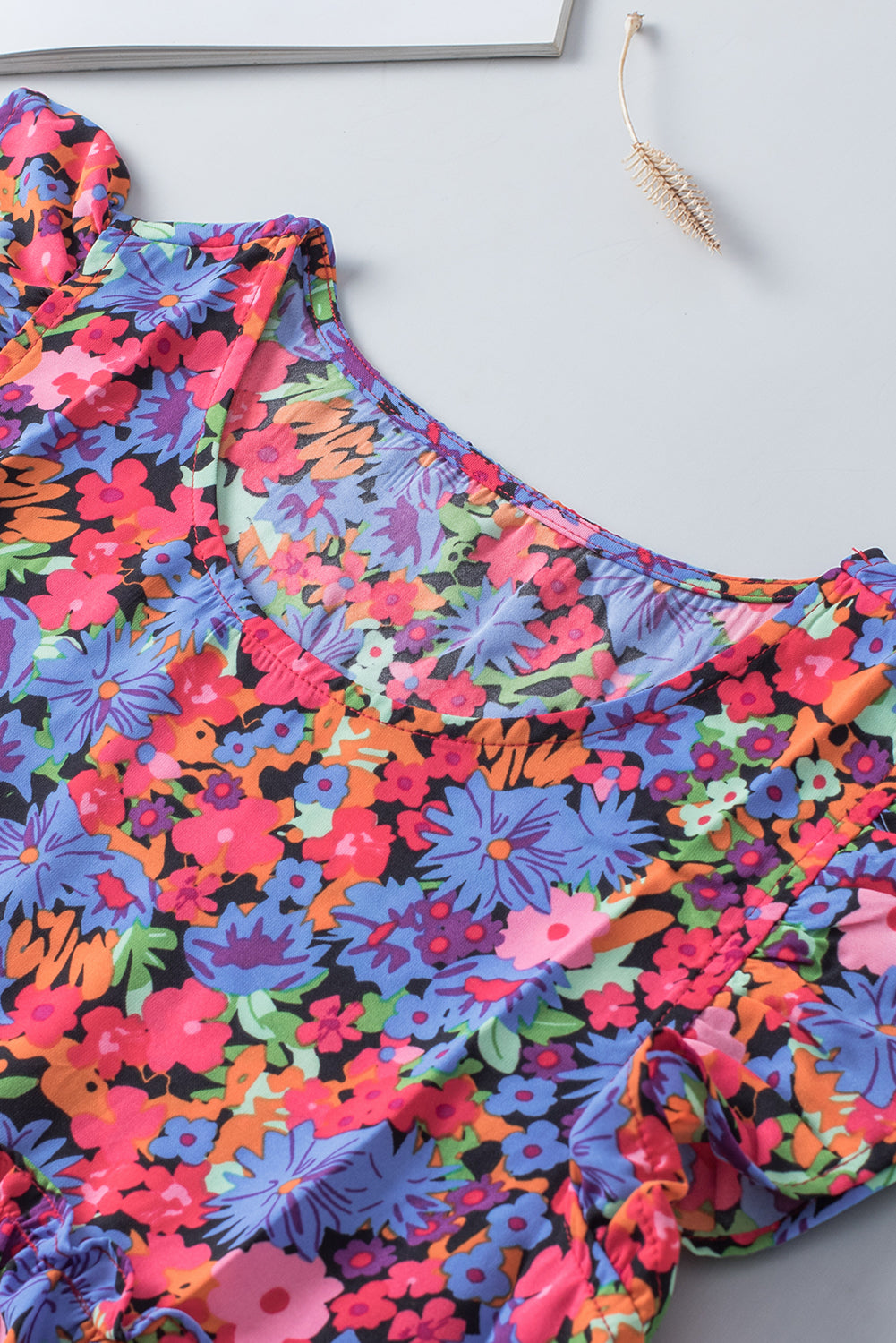 Women's Babydoll Top Featuring Ruffle-Trimmed Layered