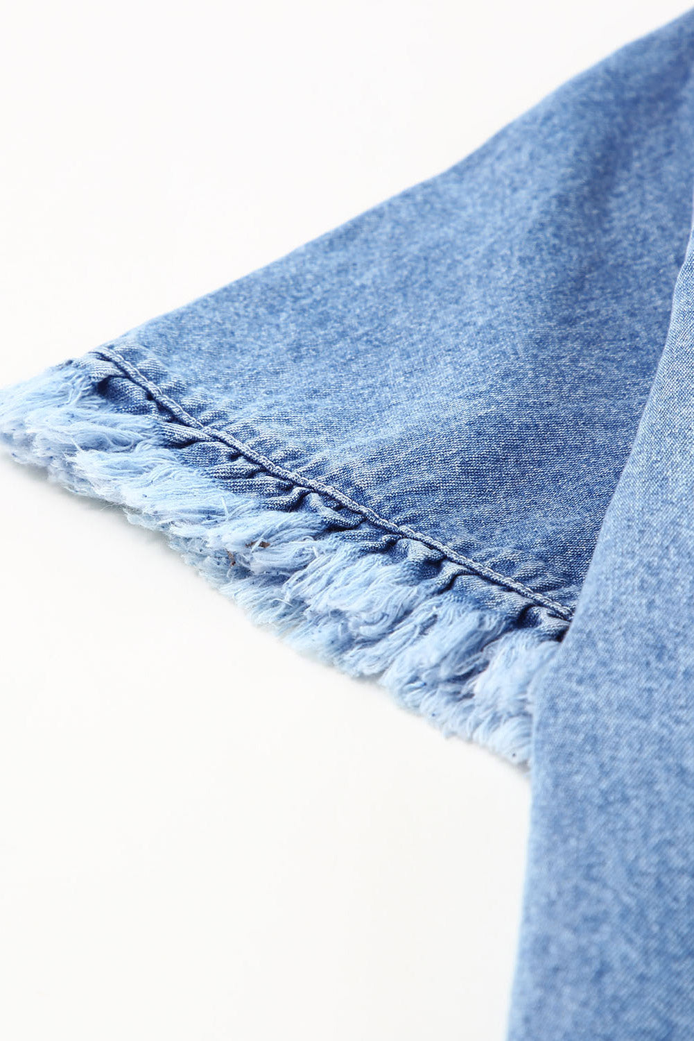 Women's Top with Raw Edge Denim