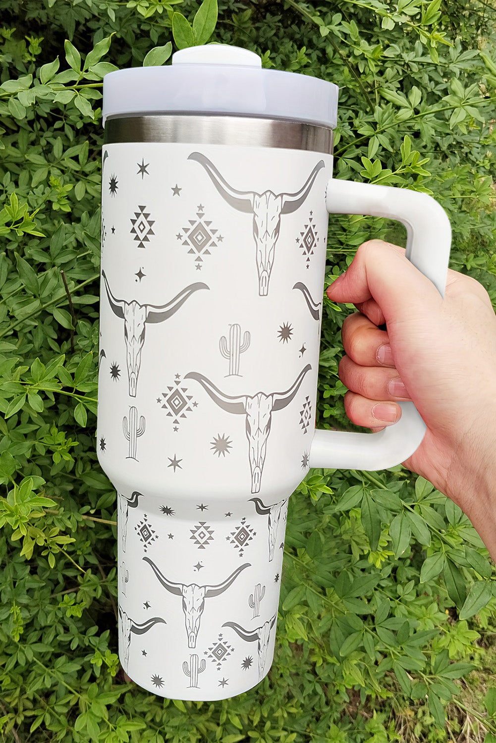 Horn Stainless Western Stainless Steel Thermos Cup 40oz