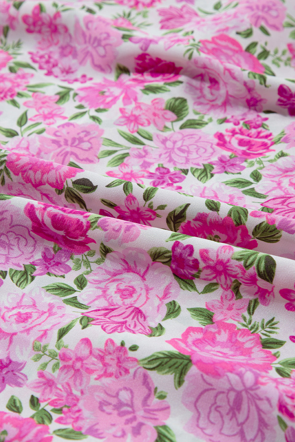 Dress for Women Shirred Balloon Sleeve Plus Size Floral-Print