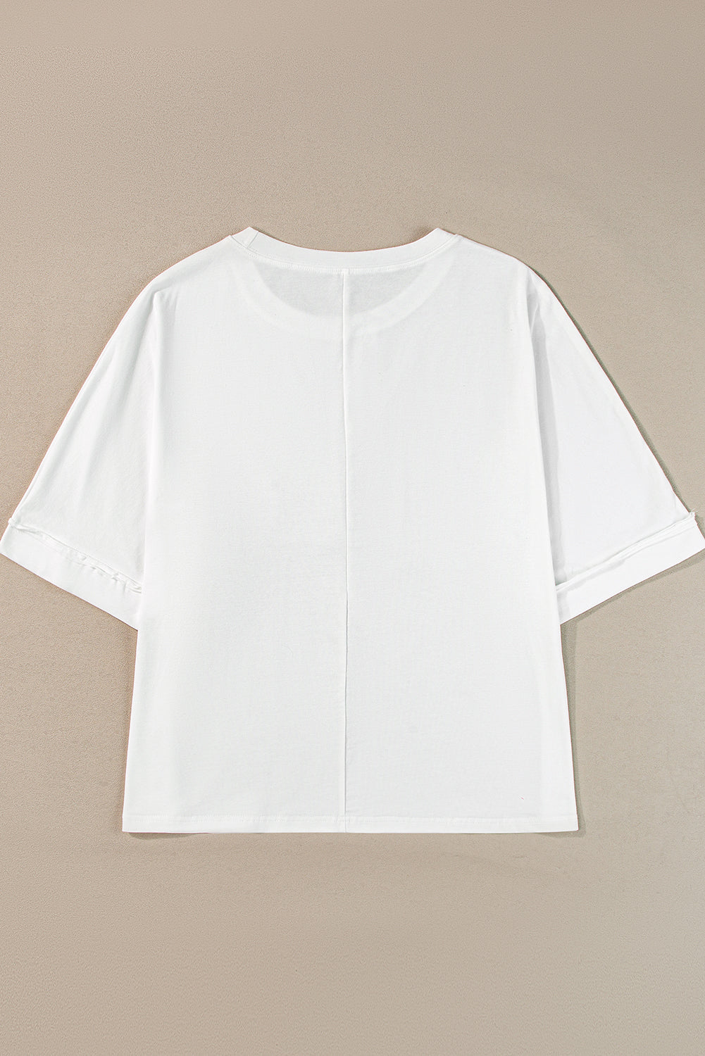 Women's Chenille Patched Crew Neck T Shirt