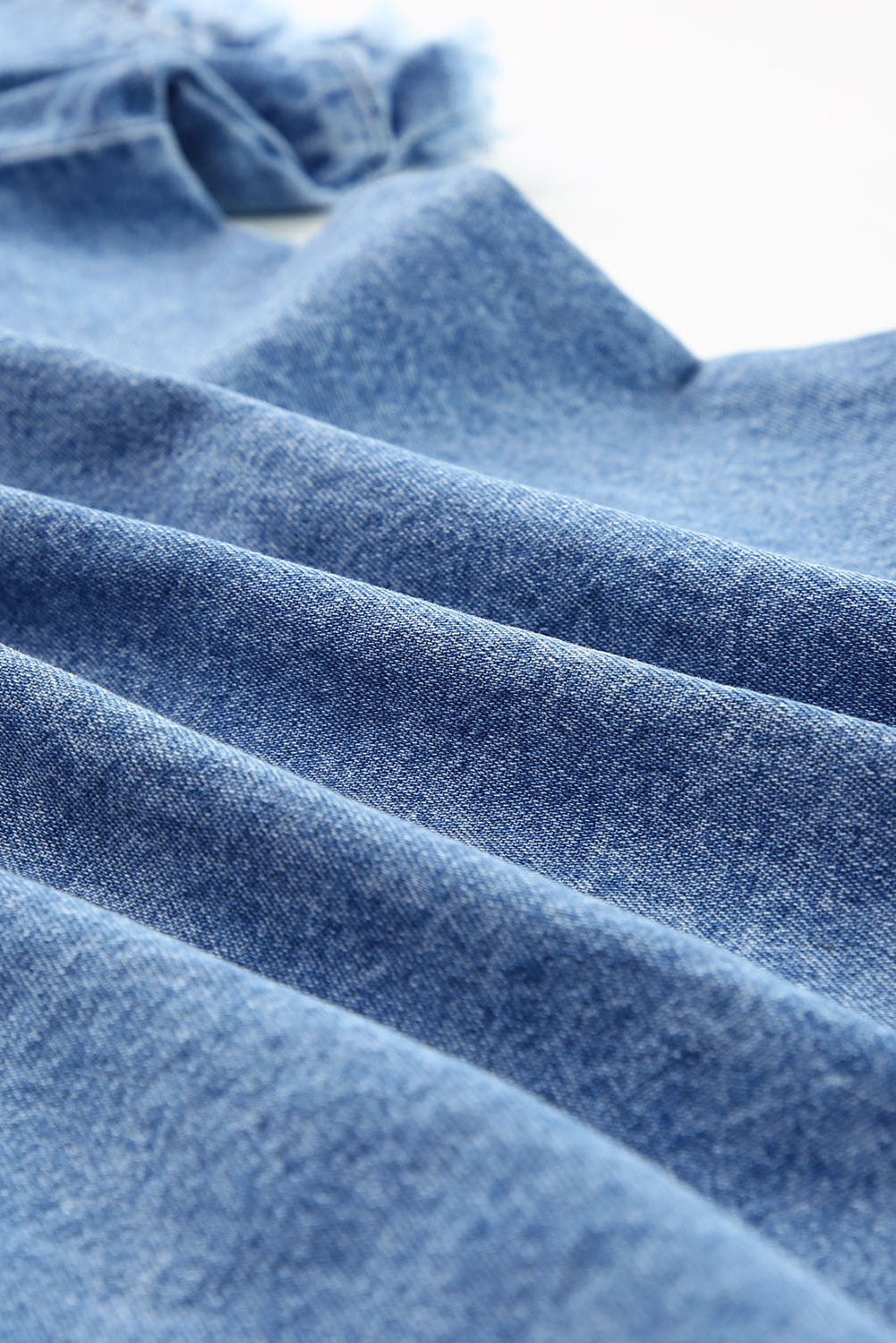 Women's Top with Raw Edge Denim