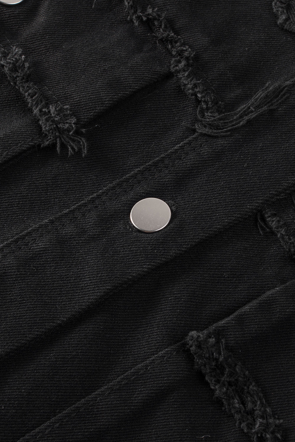Women's Sequin Raw-Edge Denim Jacket