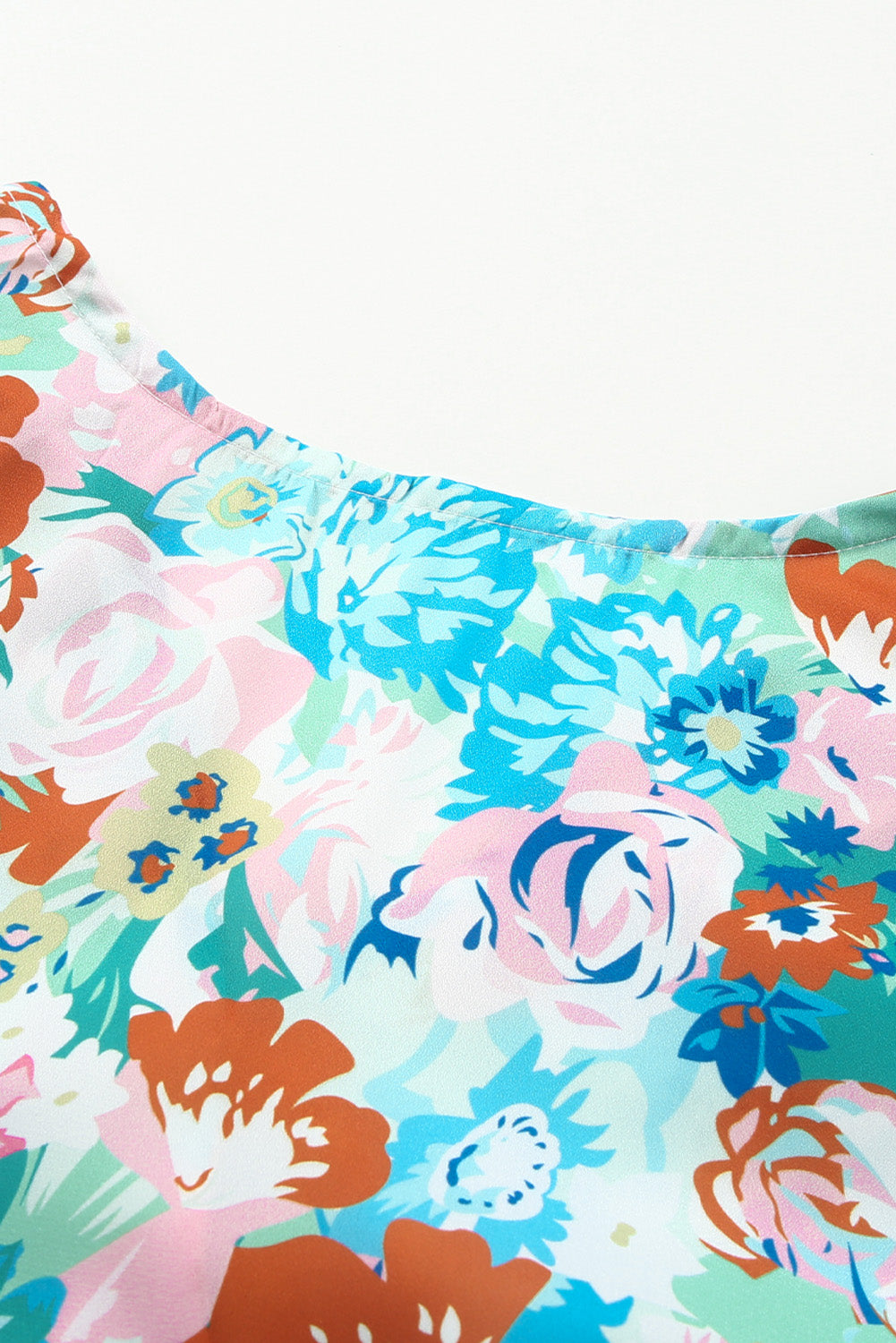 Bodysuit for Women Floral-Print Print Wrap