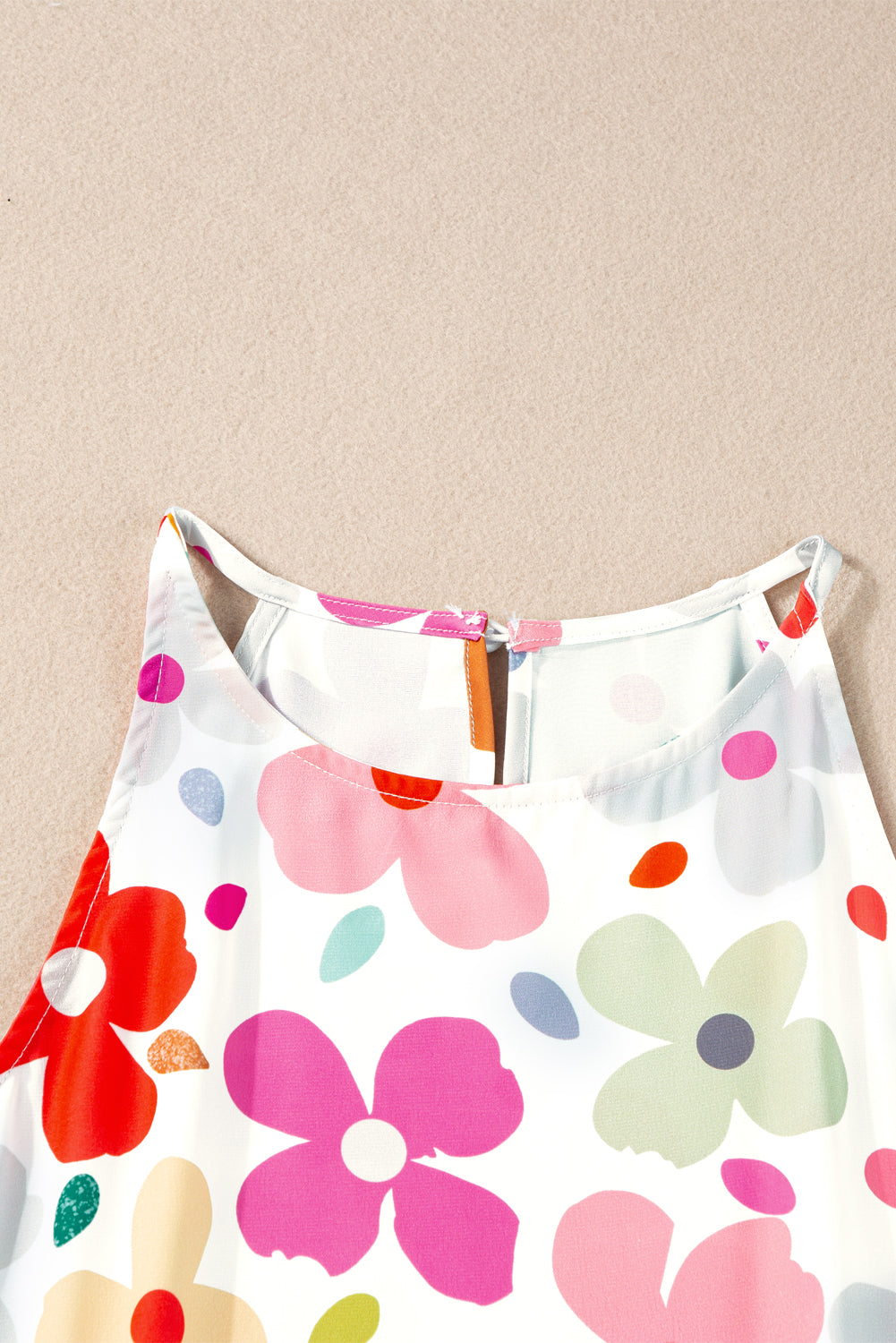 Women's Vest with Cute Floral-Print Print