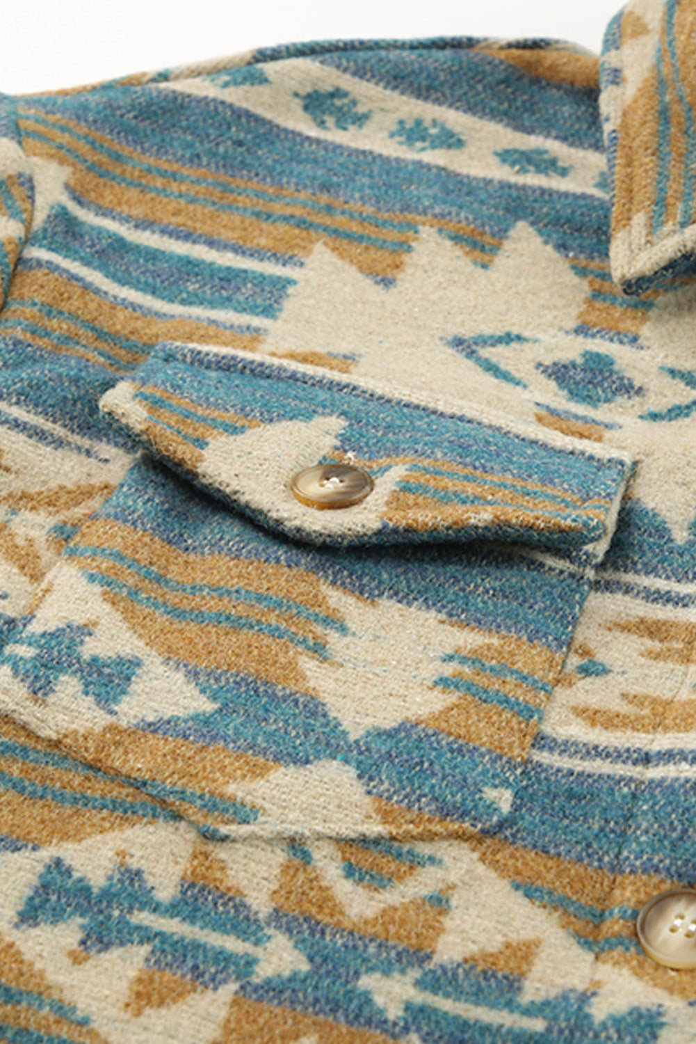 Women's Aztec-Pattern Button Shacket