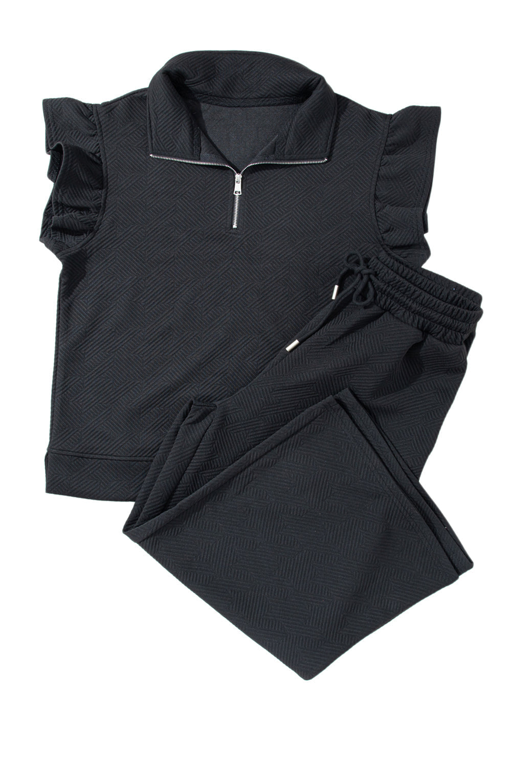 Women's Sleeve Top Wide-Leg Pants Set