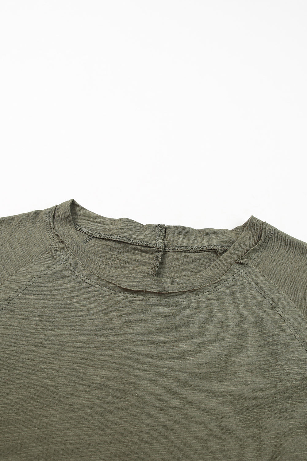 Women's Top Featuring Long-Sleeve Solid Crew Neck Everyday Style