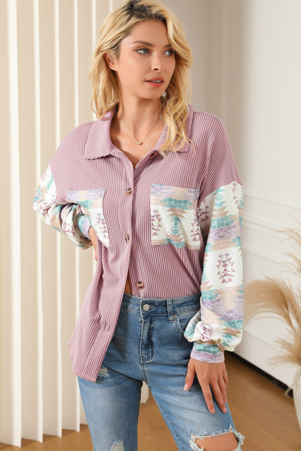 Women's Toltec Cord Contrast Shacket