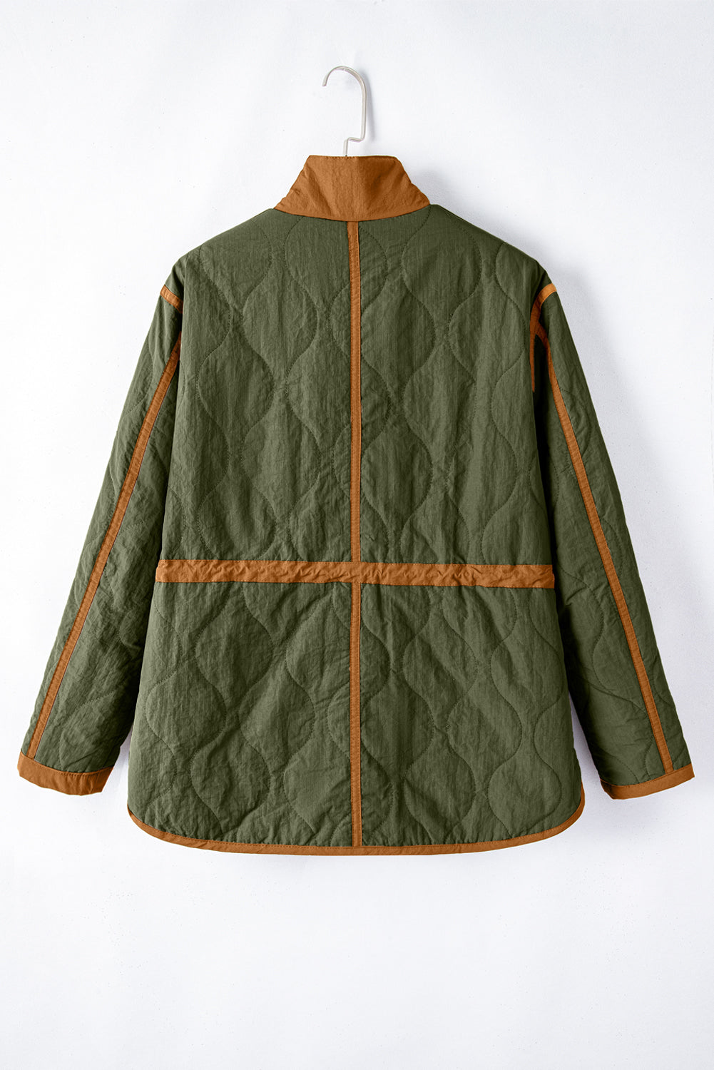 Women's Jacket Featuring Stitching Quilted Drawcord